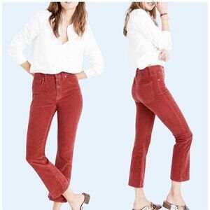 MADEWELL Cali Demi-Boot Burnt Orange Corduroy Pants Jeans Sz 27